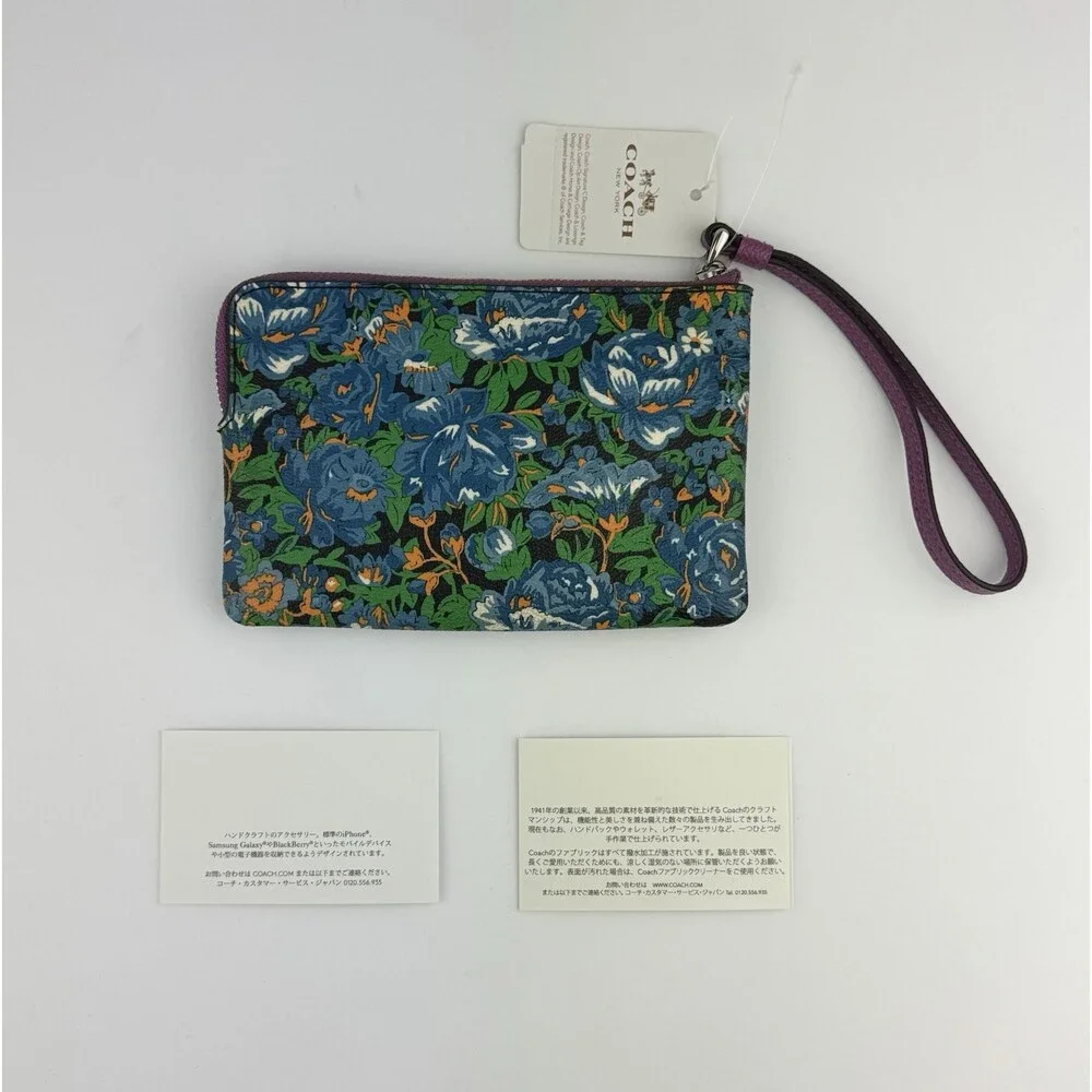 NEW Coach Hang Loose Shaka Women's Wristlet Small Pouch Wallet - Green - Picture 5 of 7